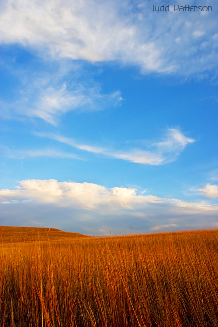 Lie in the grass...Dream in the sky..., Konza Prairie, Kansas, United States